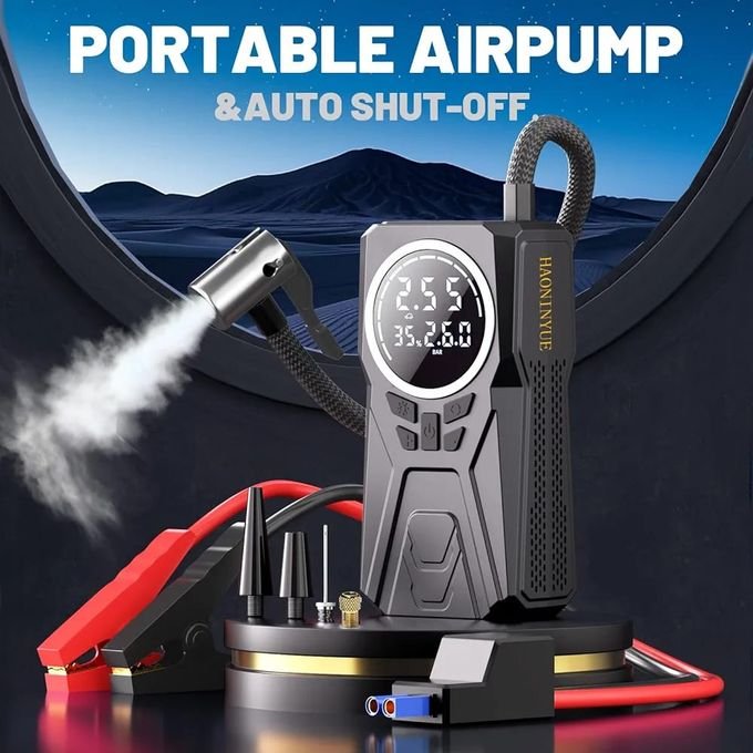 Portable Cordless Car Tyre Inflator with Digital Pressure Gauge