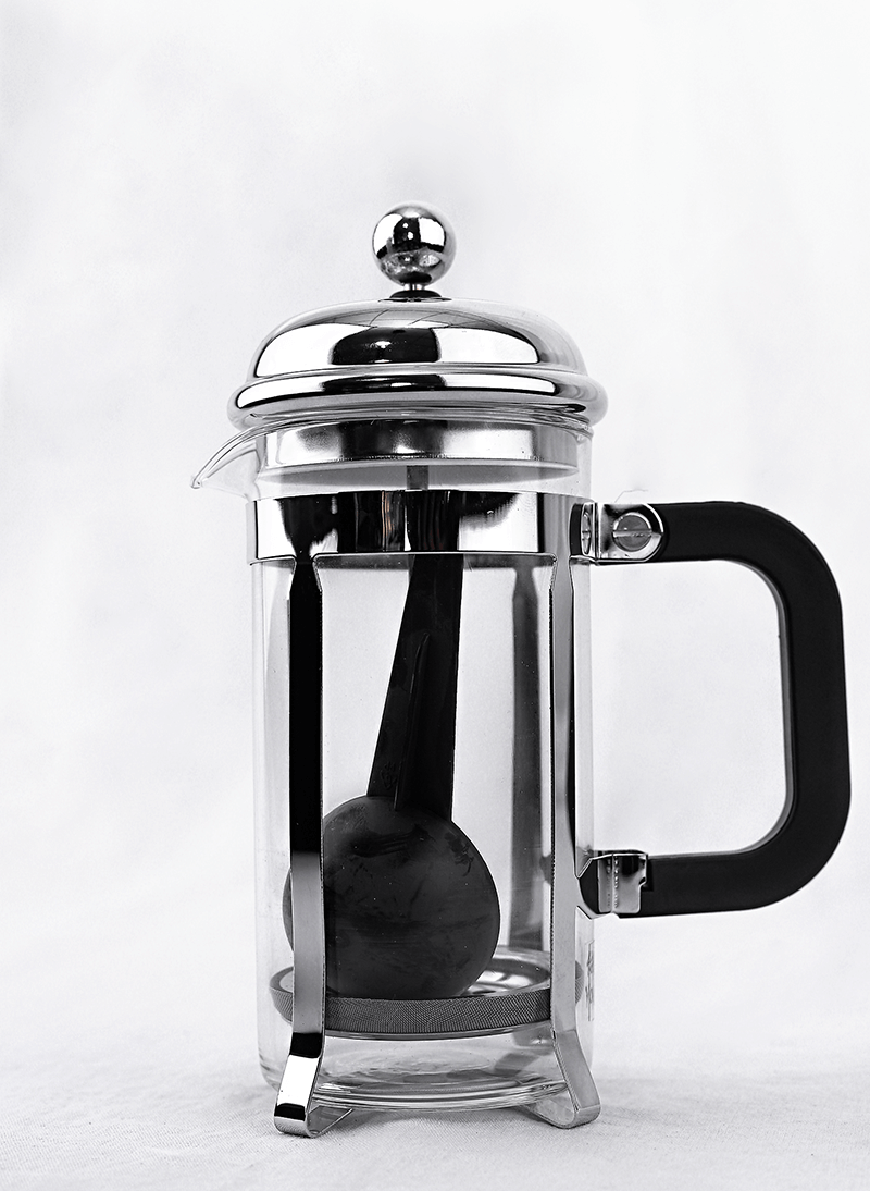 Elegant Glass and Stainless Steel French Press Coffee Maker - Multicolor