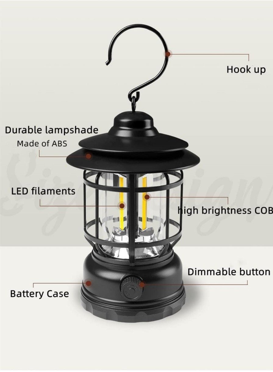 USB Rechargeable Flashlights Home, Garden, Yard Emergency Hiking Lantern Light