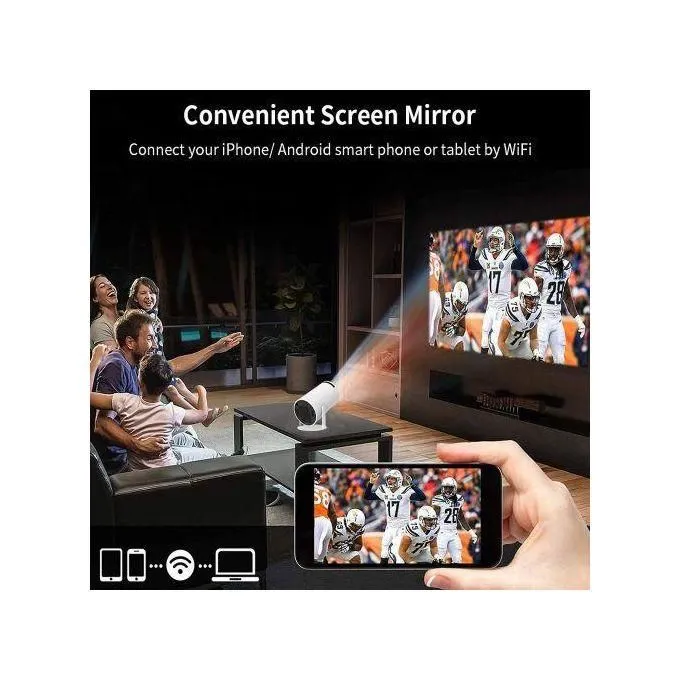 4K Smart Android Projector with WIFI & Bluetooth - White