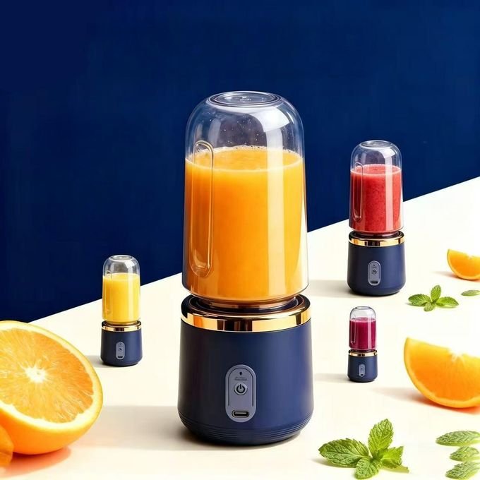 2-in-1 Rechargeable Portable Blender – 6-Blade Mini Juicer with Juice Cup