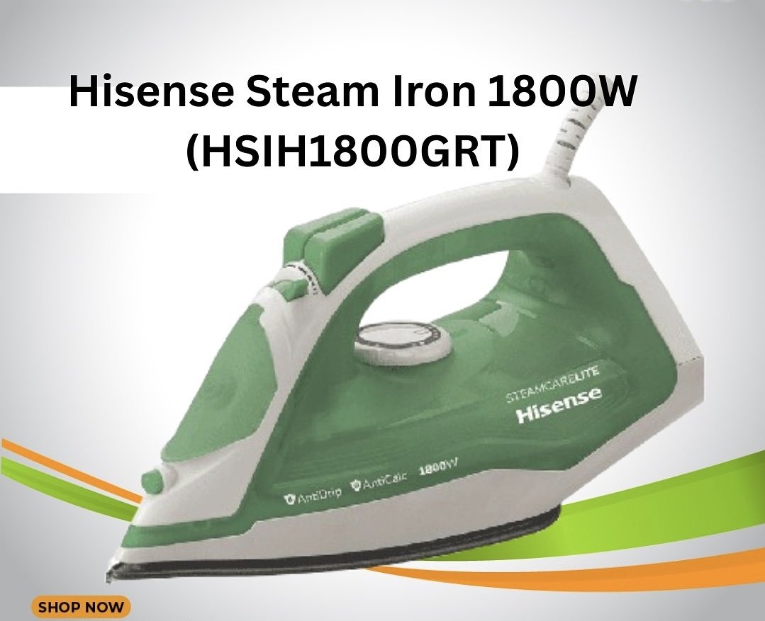 Hisense Steam flat Iron 1800W 250 ML - Green ( 1 YR WRNTY)