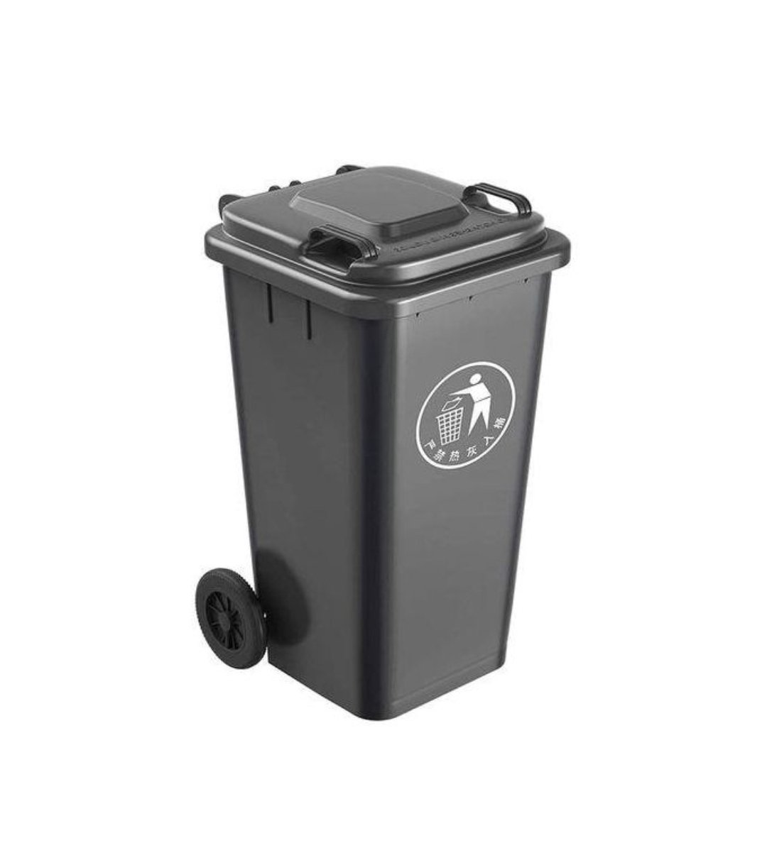 Outdoor 240L Plastic Waste Bin- Standard Household Size grey/green/blue
