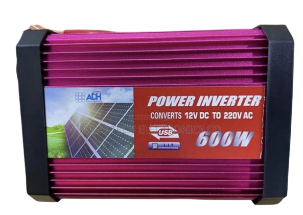 12V DC Solar Inverter 600W - Maroon/Red