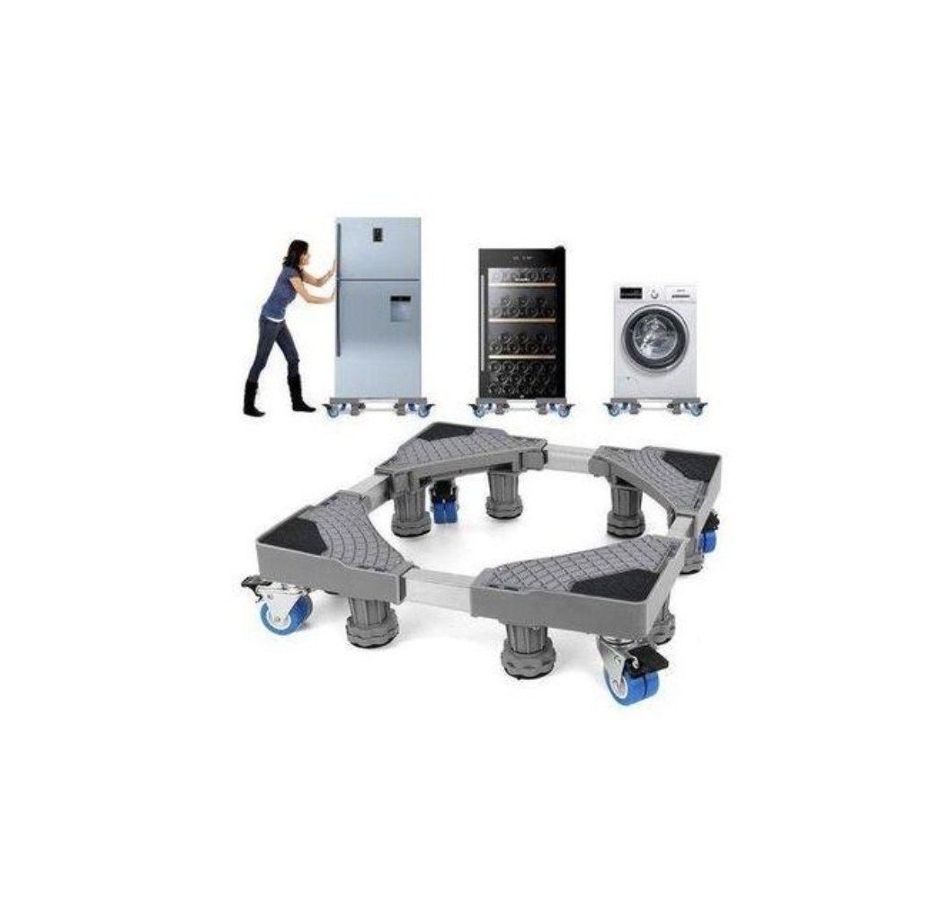 Heavy Duty Washing Machine Base Stand 4 Feet Adjustable Refrigerator Base Support 50-58cm Anti-Vibration Dryer Floor Trays Dishwasher Support