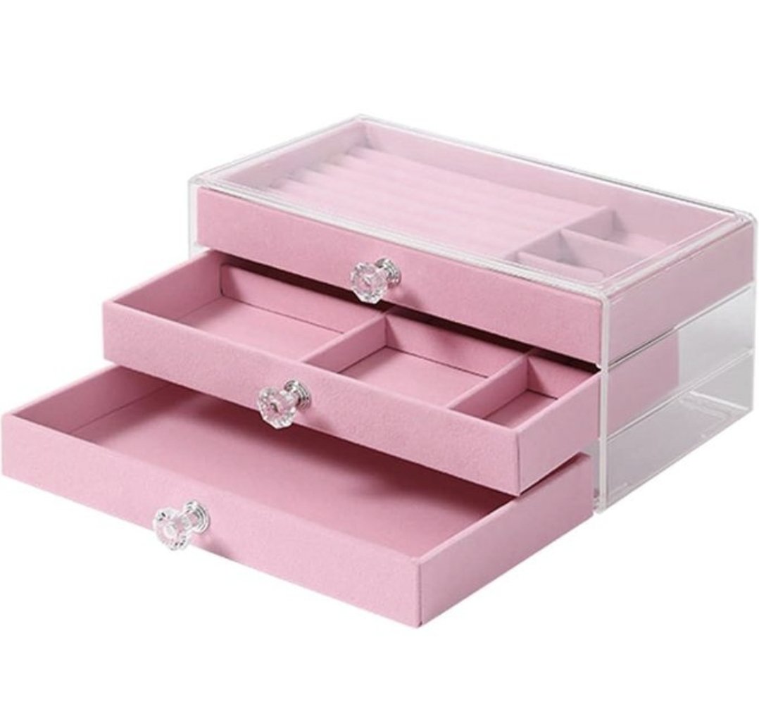Three Layer Jewelry Storage Box Jewelry Holder - Multicolor