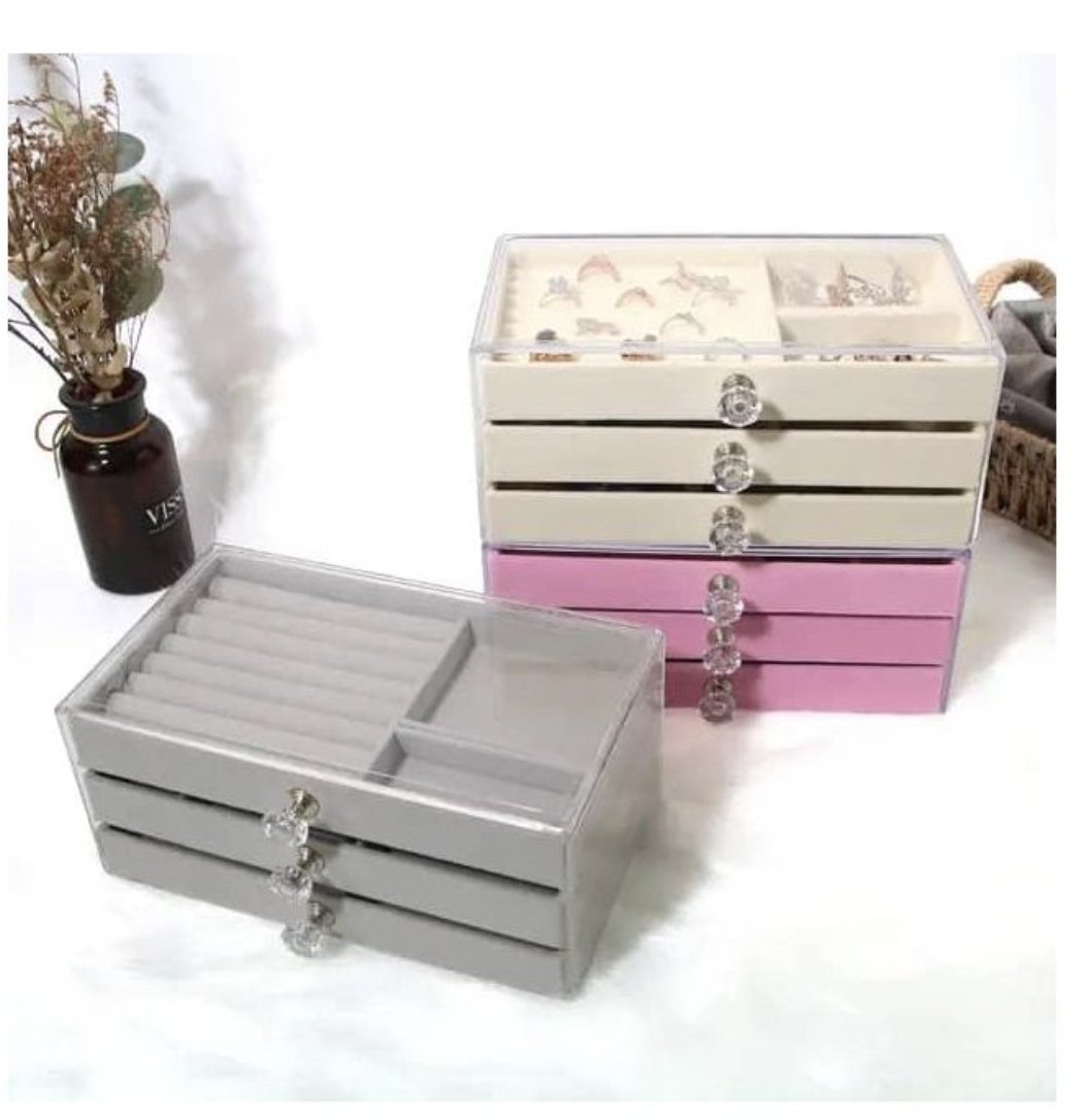 Three Layer Jewelry Storage Box Jewelry Holder - Multicolor