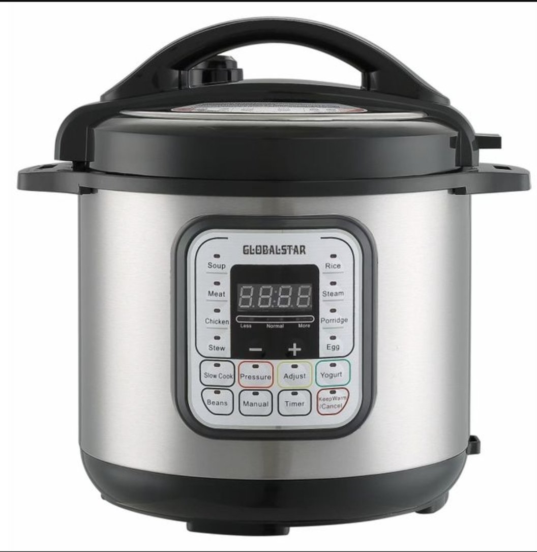 Global Star ELECTRIC PRESSURE COOKER (6L) - Silver