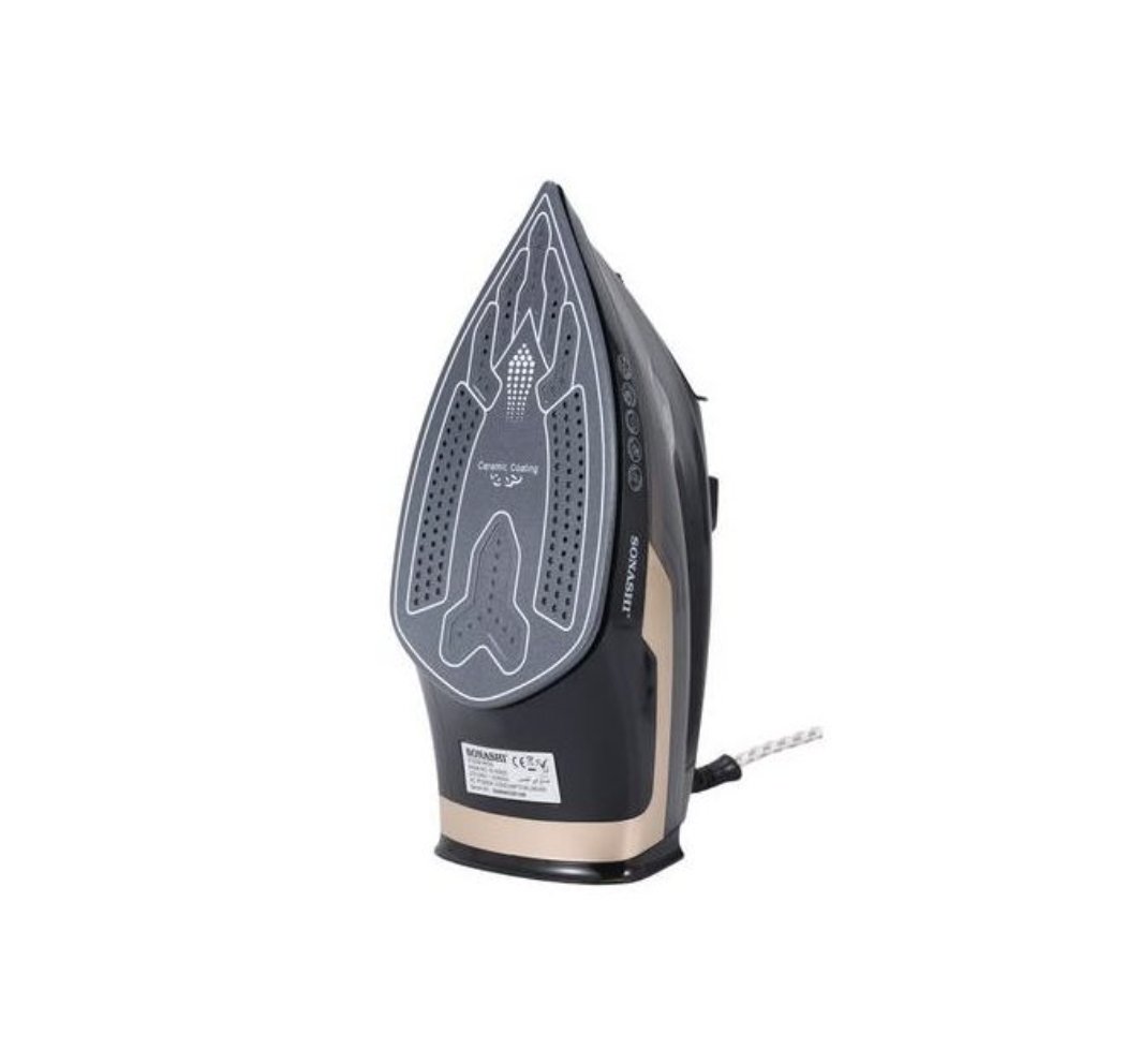 Sonashi Steam Iron with Ceramic Coated Soleplate,Powerful Steam Burst, Adjustable Thermostat with Spray Iron Feature, Self-Clean Function, SI-5093C-Multicolor