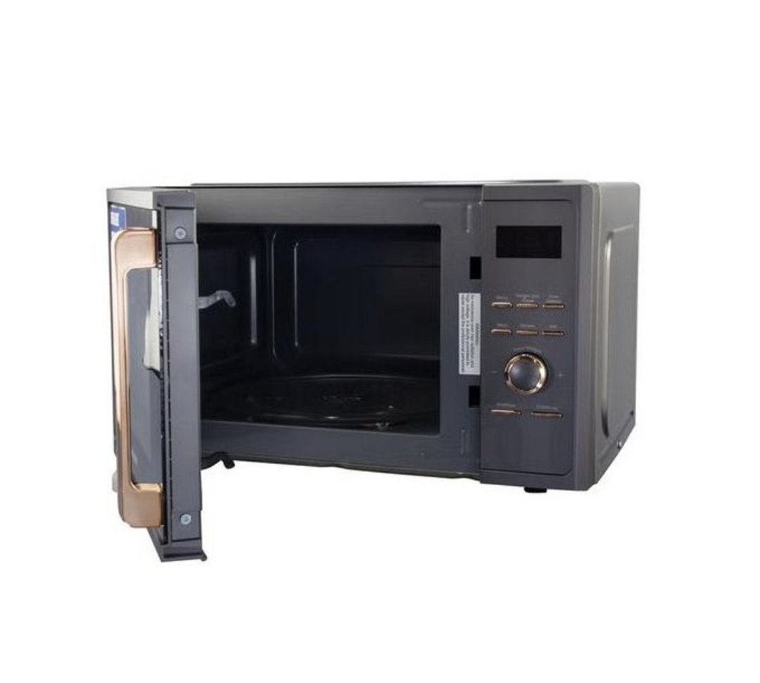 Sonashi 25litres Microwave Oven - Digital Touch Control Pull Open Door Handle with Child Safety Lock 1000W Grill, Fast Heating and Defrost Function 5 Power Levels 1000Watts SMO-925DG Black/White