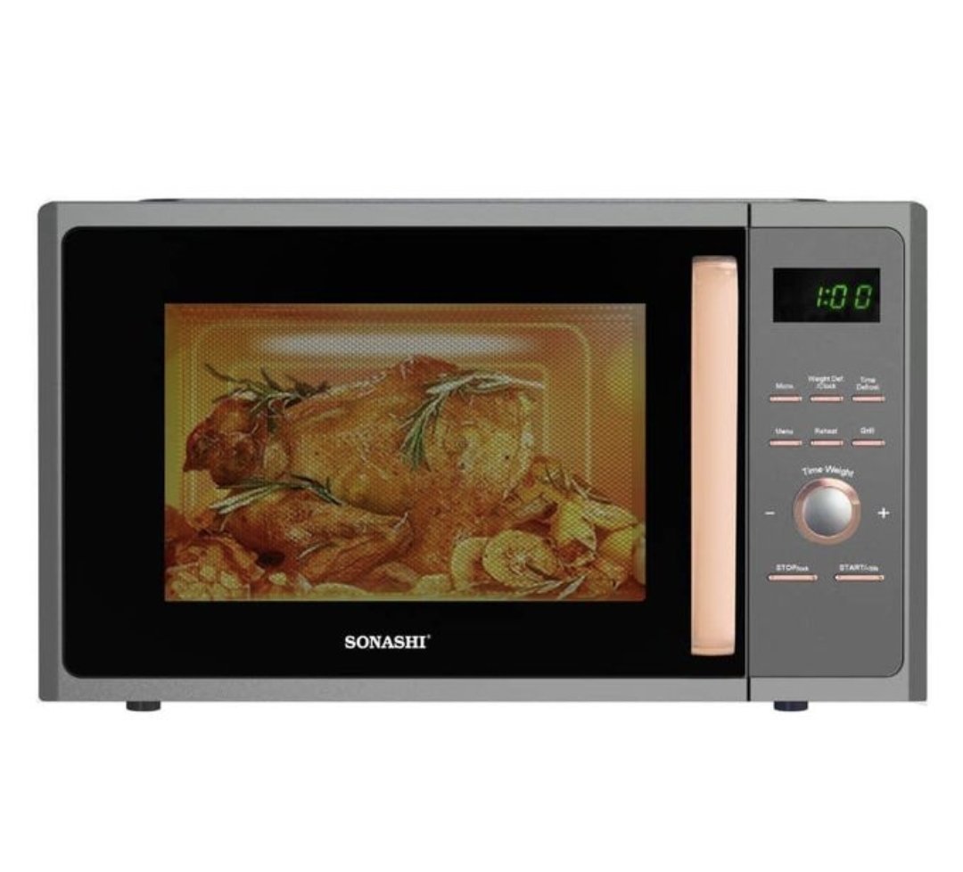 Sonashi 25litres Microwave Oven - Digital Touch Control Pull Open Door Handle SMO-925DG Black