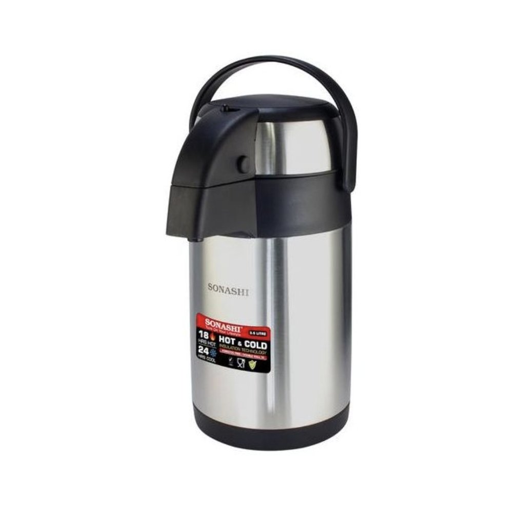 Sonashi 3.5L Hot & Cold Airpot Flasks with Stainless Steel Insulation