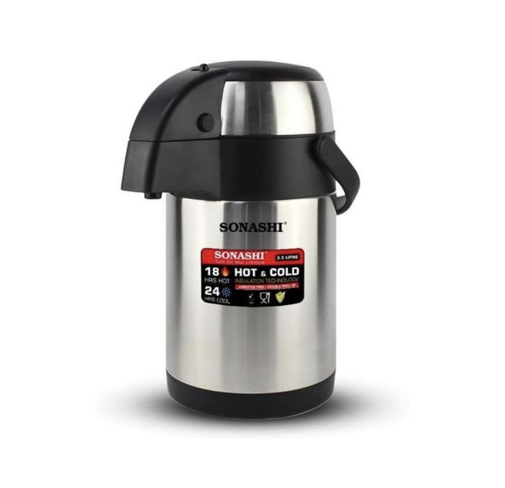 Sonashi 3.5L Hot & Cold Airpot Flasks with Stainless Steel Insulation