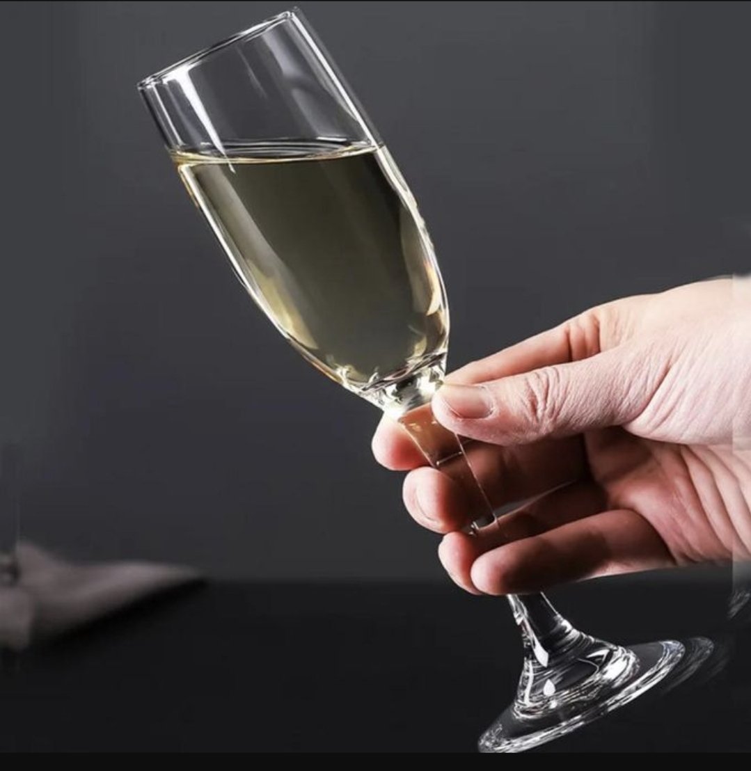 6 Pcs Set Of Champagne Glasses For Taking Wine Champagne-Transparent
