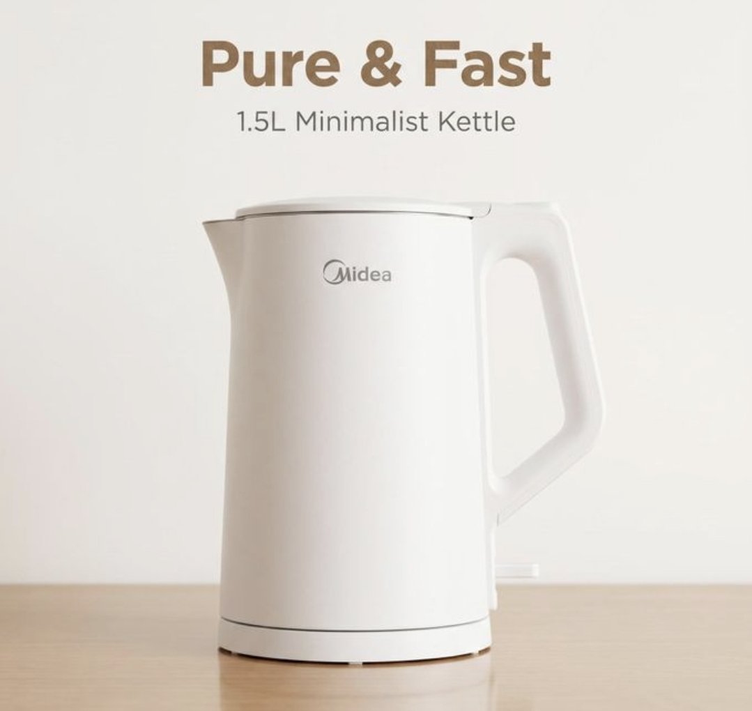 Midea 1.5L Electric Kettle - White