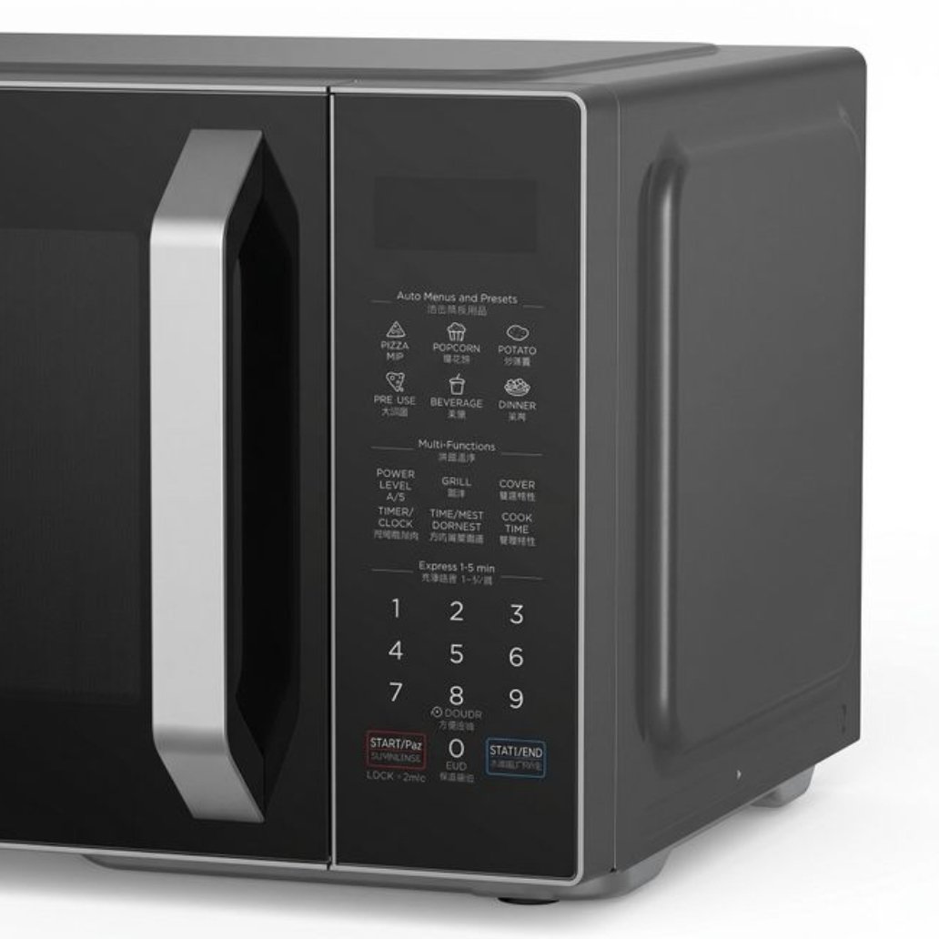 Midea 25L Digital Microwave Oven with Grill 1300W EG8P022MX-S - Black