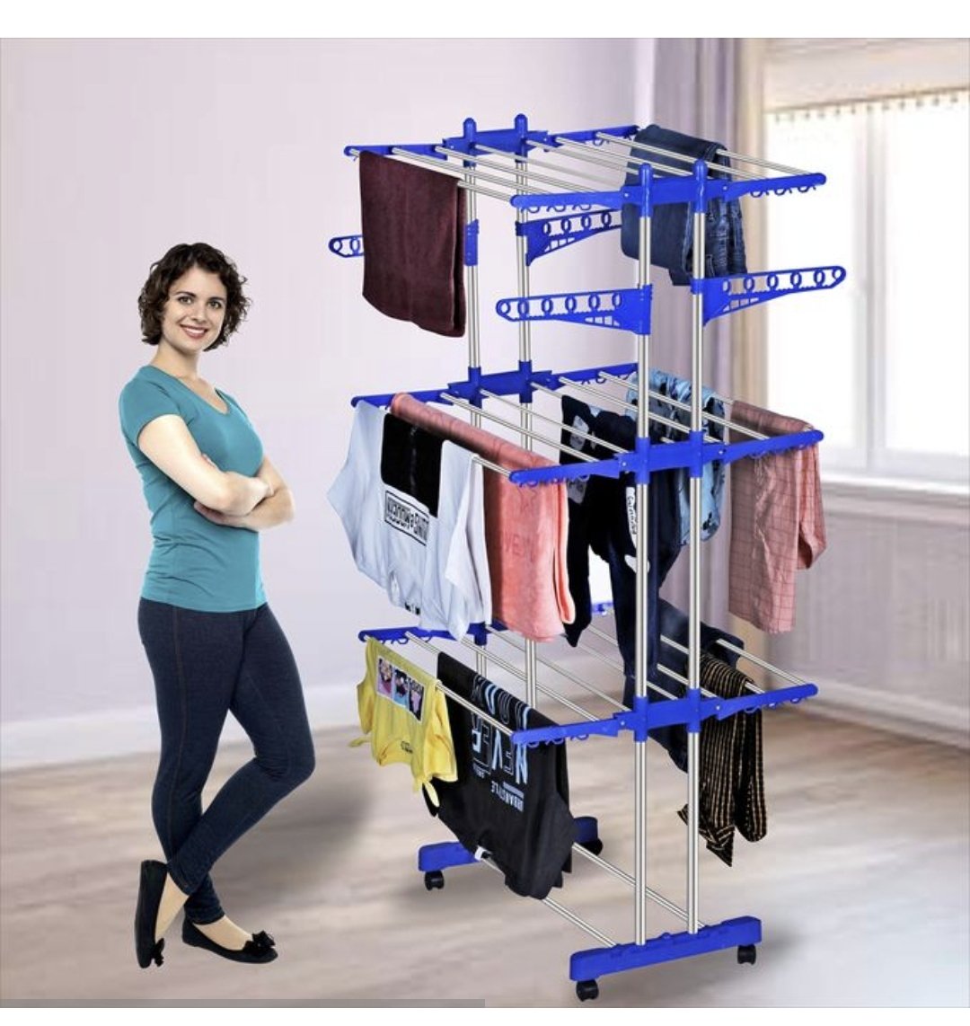 Foldable 3 Layer Cloth Dryer Rack-multi