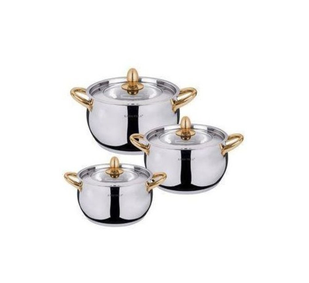 Kaisa Villa 6pcs Stainless Steel Cookware Set Cooking Pots With 5 layer buttom