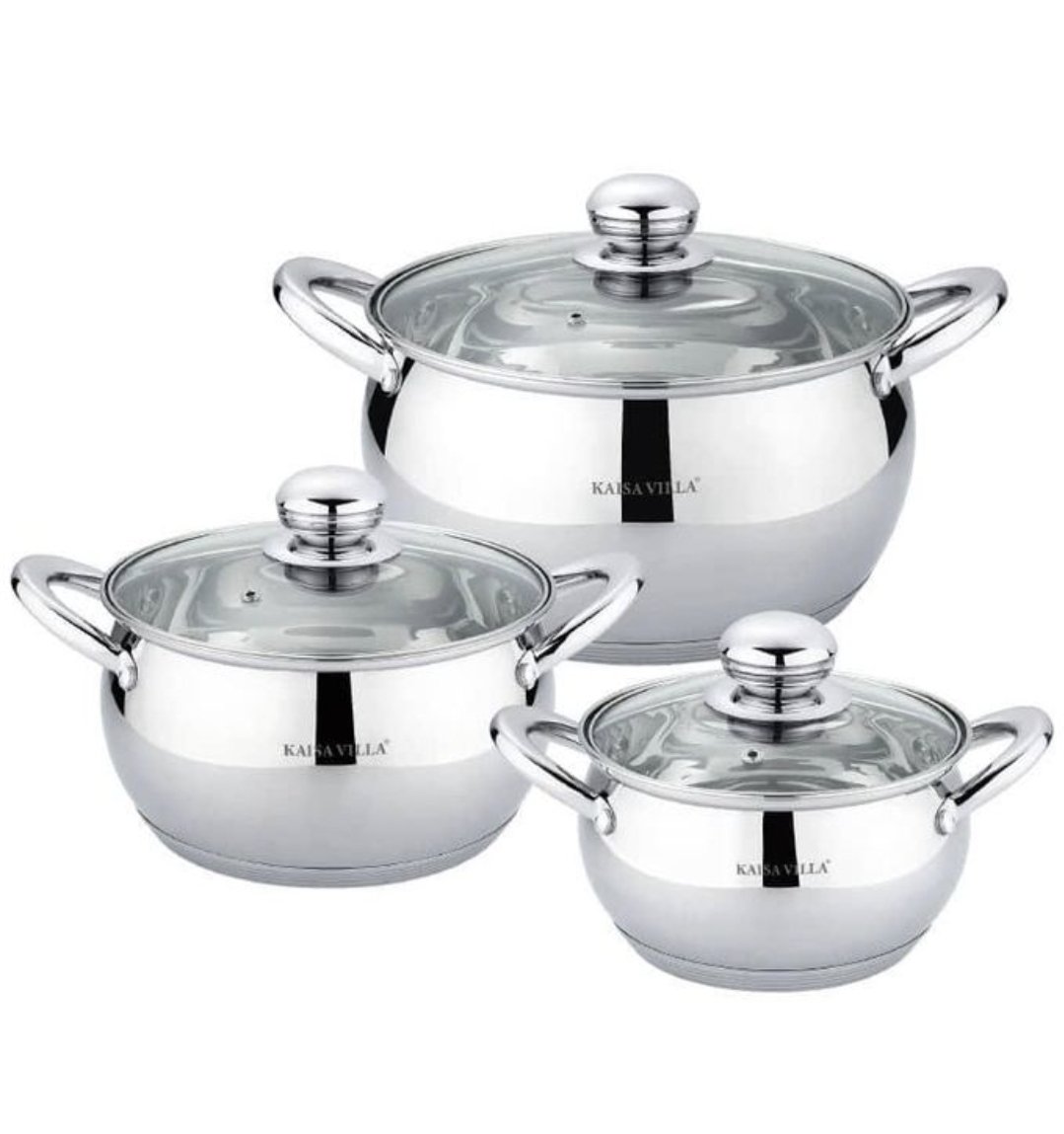 Kaisa Villa KV-6651 Stainless Steel Cookware Set Cooking Pots