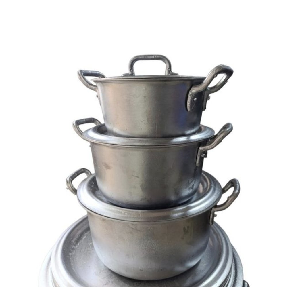 3 Piece Dongolo Saucepan Set Heavy With Covers