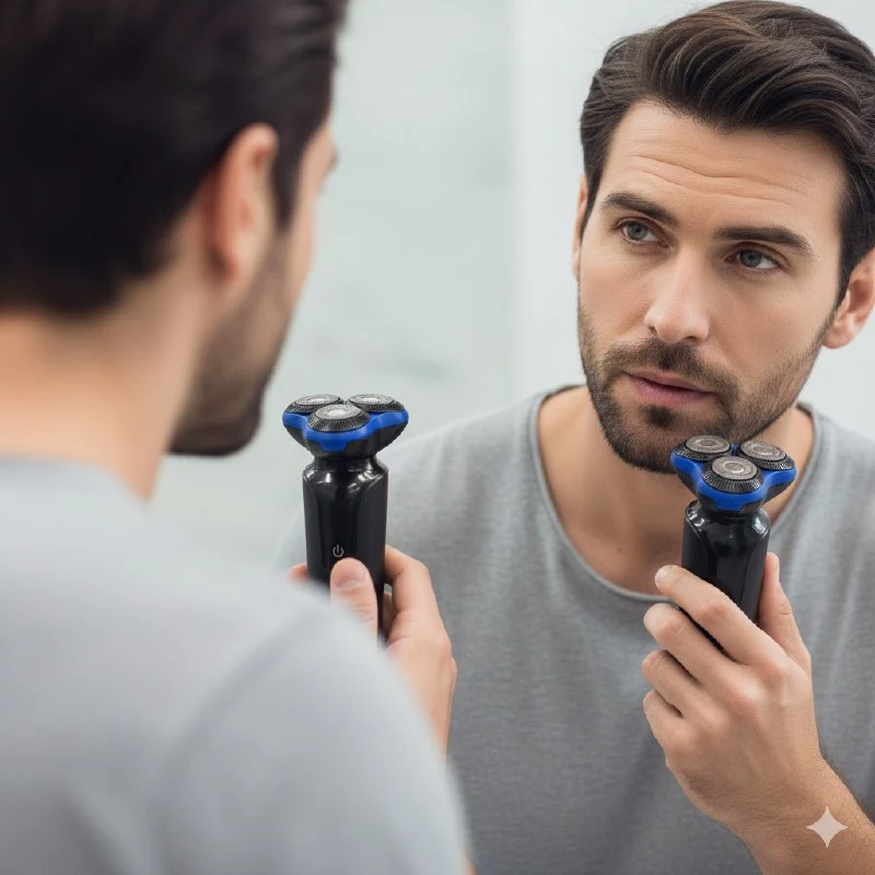 Sokany Men's Electric Shaver – 3 Head Rotary Razor with USB Charging