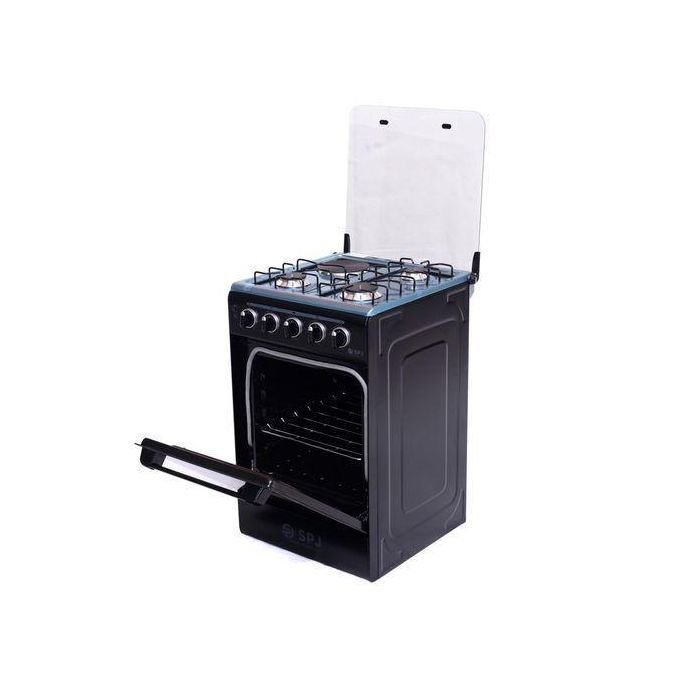 SPJ 50×50cm F Gas Cooker - 3 Gas Burners + 1 Electric Hotplate, Gas Oven  - Black (3 Years Warranty) (Copy)
