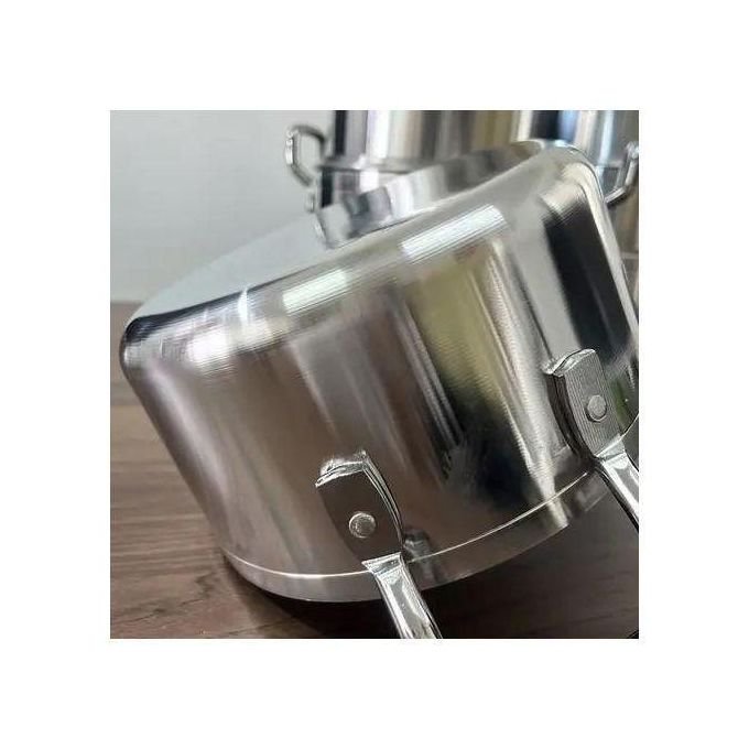 TORNADO 7 Piece Heavy Stainless Steel Saucepan Set – Silver