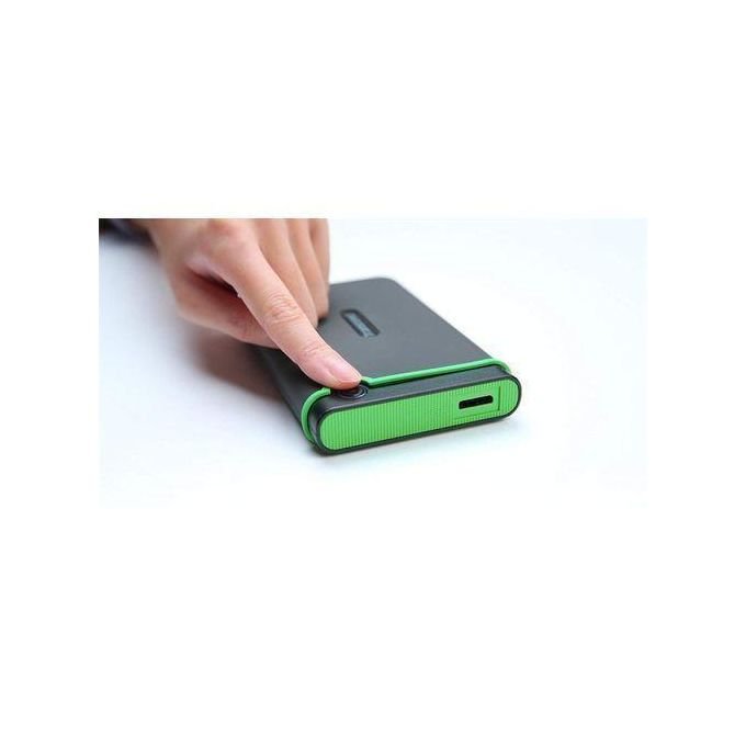 Transcend 1TB USB 3.0 Portable Storage Drive – Black and Green