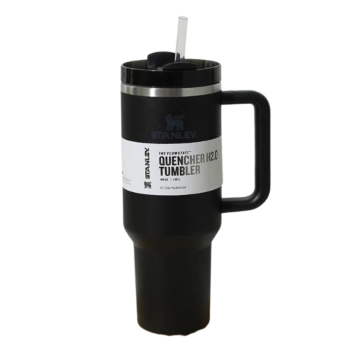 Insulated Vacuum Stainless Steel Stunley Cup / Mug 1200mls -Blacl