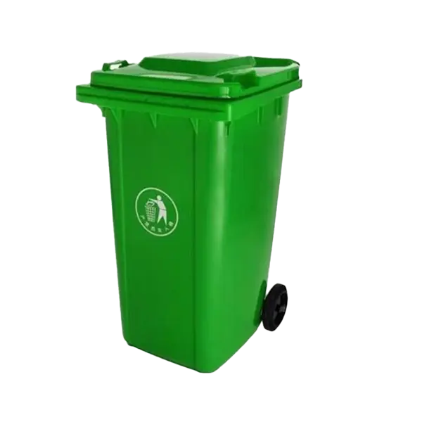 240L Dust Bin/Waste Bin 2 Wheels w Stepper -Green