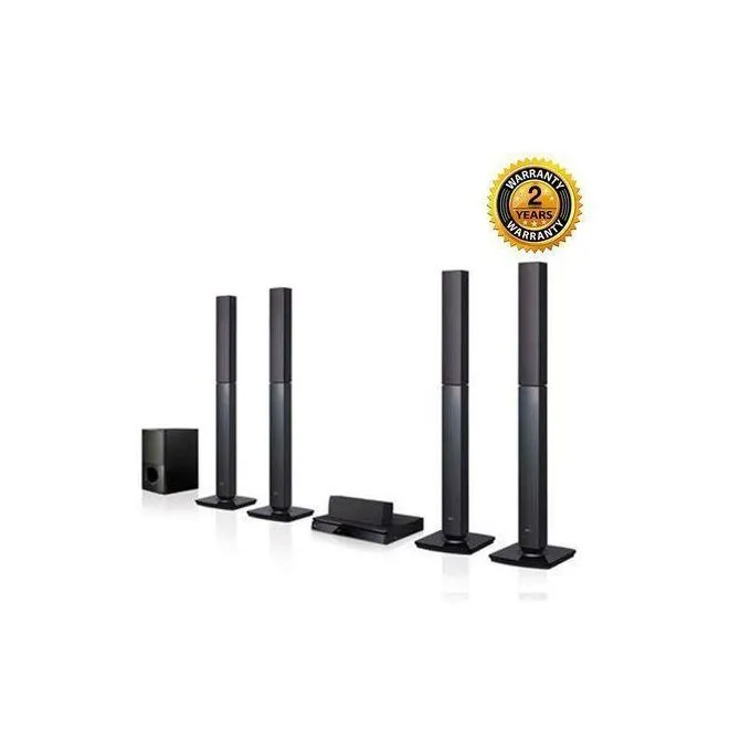 LG 657 5.1Ch. DVD Home Theater System (4 tall boy) 1000W- Black