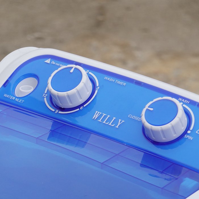 Willy 8KG Semi-Automatic Top Loading Washing Machine for Clothes & Shoes