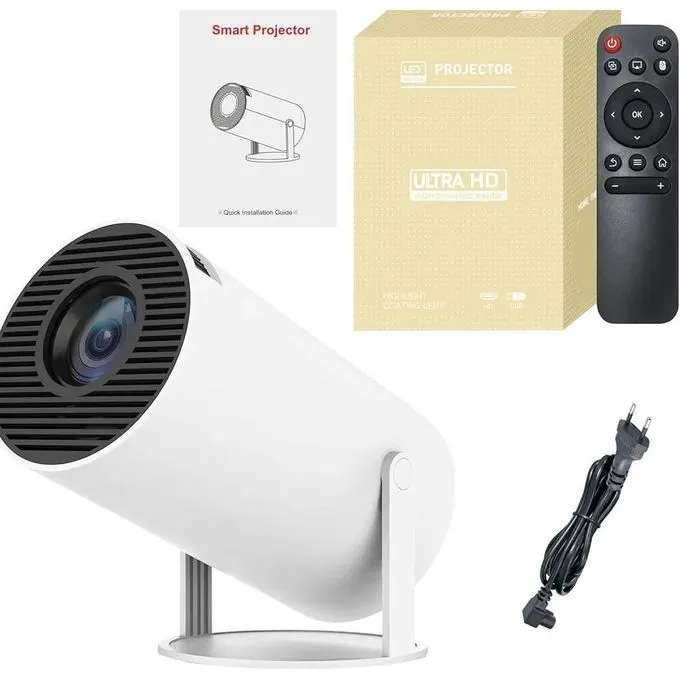 1080 Smart Android Projector With HDMI inbuilt Wifi- White